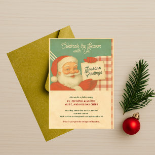 Retro Vintage Papai Noel Festa de Natal & Cartão