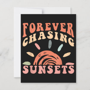 Retro Vintage para sempre perseguir Pôrs do sol fé
