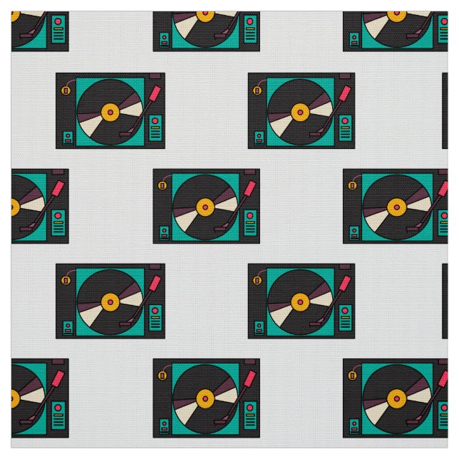 retro vintage record player tecido (Modelo)