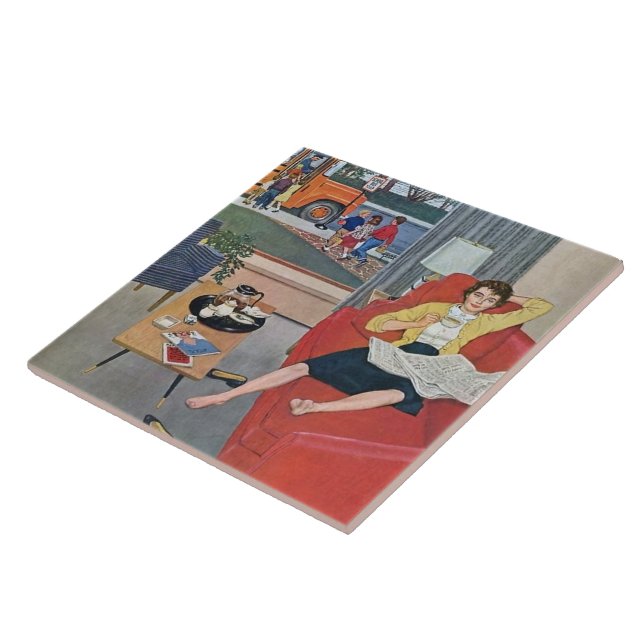 retro vintage senhora descansando (Lateral)