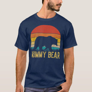 Retro Vintage Sunset Mamãe Bear T Camisa De Camisa