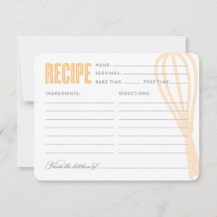 Retrô Whisk em Pêssego Cartão de Receita