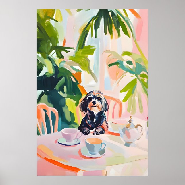 Retro Wirehaired Pointing Griffon Poster (Frente)