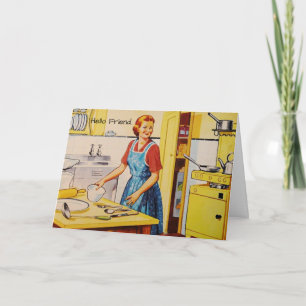 Retroceder Pensando em Seu Cartão de Saudação Amig