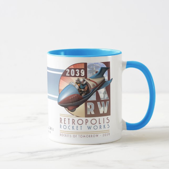 Retropolis Rocket trabalha a caneca (Direita)