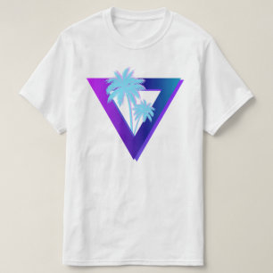 RETROWAVE SYNTHWAVE PALMEIRAS CAMISA TRIÂNGULO