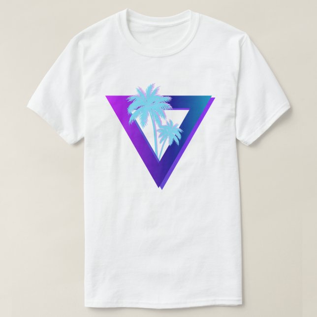 RETROWAVE SYNTHWAVE PALMEIRAS TRIÂNGULO CAMISA (Frente do Design)