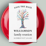 Reunião da Família Árvore Salve O Cartão Data<br><div class="desc">Esta simples e na moda Family Reunion Save The Date Card é decorada com uma árvore de família de mosaicos colorida. Facilmente personalizável. Use a Ferramenta Design para alterar o tamanho, o estilo ou a cor do texto. Porque nós criamos a nossa trabalho de arte, você não encontrará esta imagem...</div>