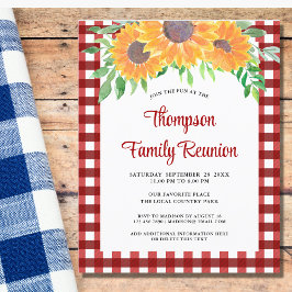 Reunião da Família Gingham de Sunflower de Orçamen