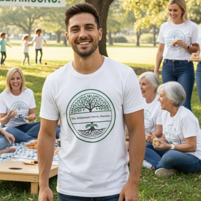 Reunião da Família Heritage Tree Roots (Personalized family reunion tshirt)