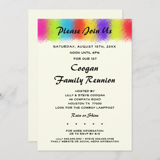 Reunião de captura de olhos, festa ou convite para (Frente/Verso)