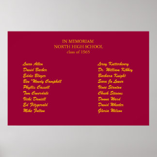 reunião de classe em memorium poster