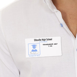 Reunião de Classe/Nome de etiqueta Azul Pálido par