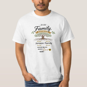 Reunião de Família Camiseta Personalizada com Árvo