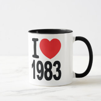 Reunião de Westfield eu amo a caneca 1983 de café