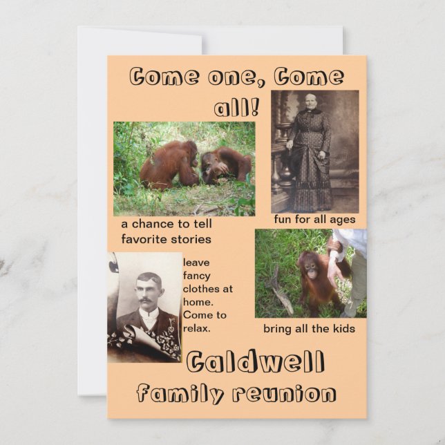 Reunião Familiar de Convites Humorísticos (Frente)