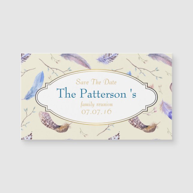 Reunião Familiar De Penas De Aquarela Salvar A Dat (Frente)