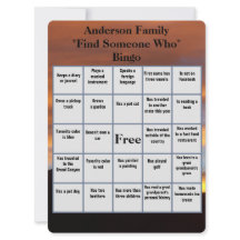 Reunião Familiar Encontra Alguém Que Bingo Sunset