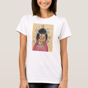Reunindo Camisa Personalizada de Arte de Corações 