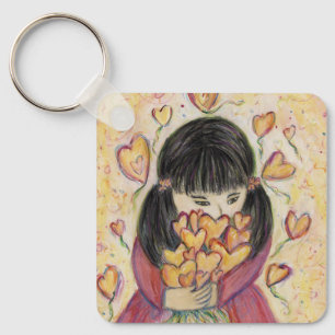 Reunindo Corações de Amor Chaveiro de Arte Inspira