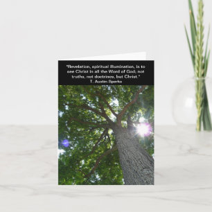 Revelação... Cartão de nota