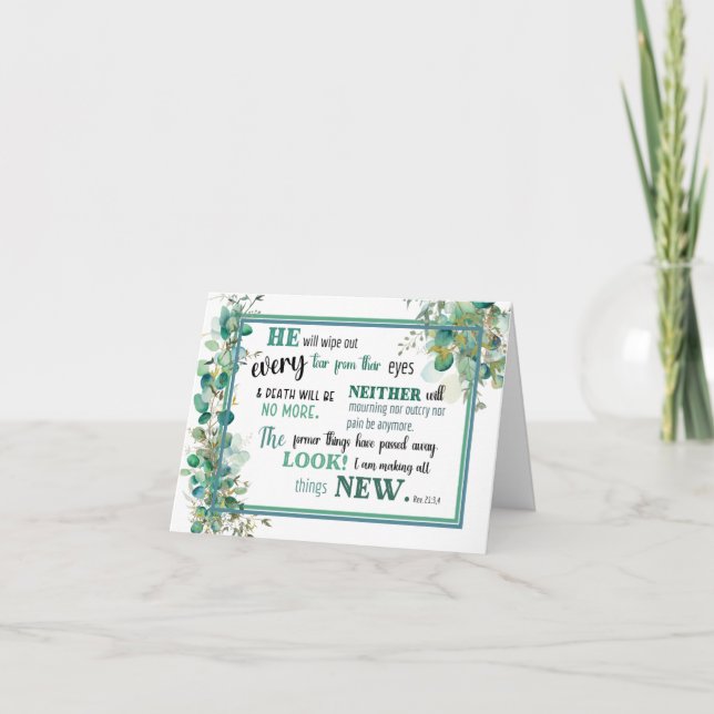 Revelação do Cartão de condolências JW 21:3,4 (Frente)