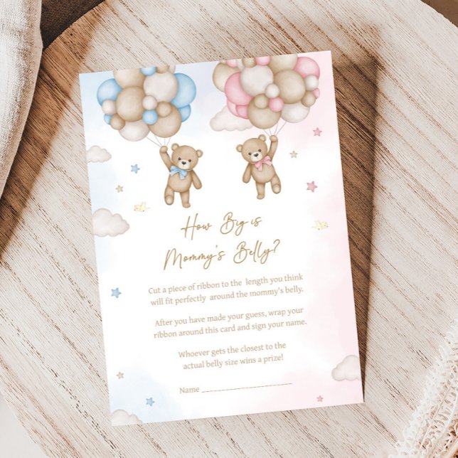 Revelação do Gênero do Urso Ele ou Ela Como Grande (Bear Balloon He or She Gender Reveal Game)