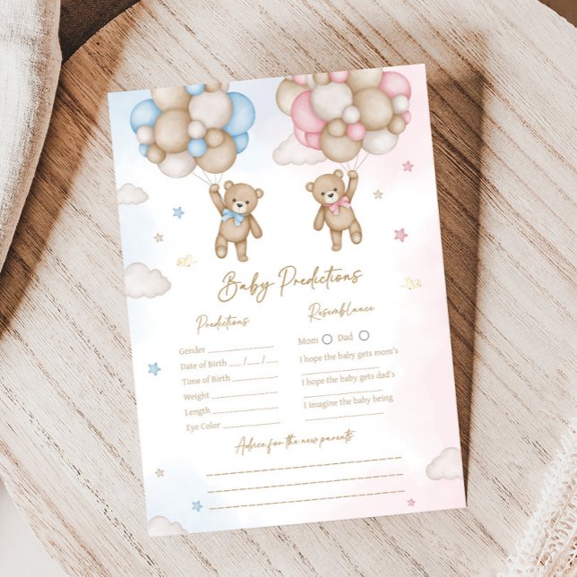 Revelação do Gênero do Urso Ele ou Ela Jogo de Pre (Bear Balloon He or She Gender Reveal Game)