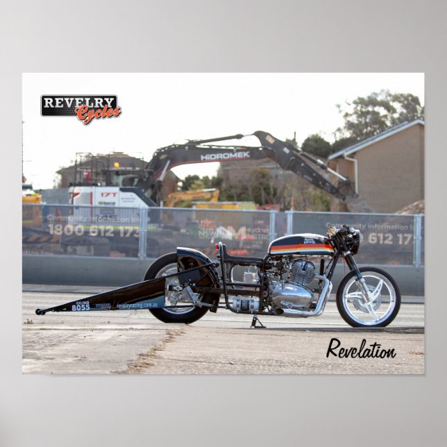 Revelry Racing Drag Bike Poster (Frente)