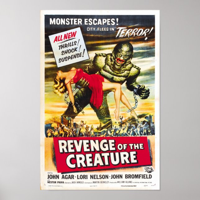 Revenge of the Creature Monster Movie Poster (Frente)