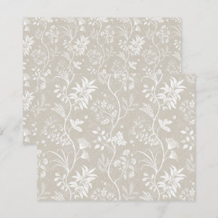 Reverie de Chintz Bege Elegante Scrapbook Botânico