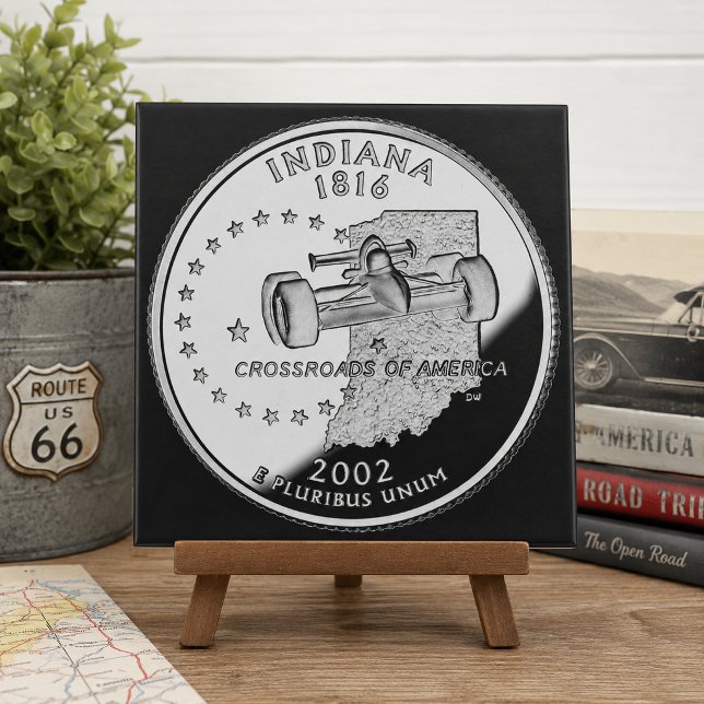 Reverso do Quarto de Estado de Indiana Falso (State Quarter of Indiana Reverse Side Faux Tile)