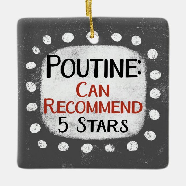 Revisão da Poutine 5 Estrelas Enfeite (Frente)