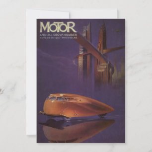 Revista Vintage Motor Cover, Carro da Cidade Futur
