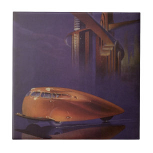 Revista Vintage Motor Cover, Carro de Cidade Futur