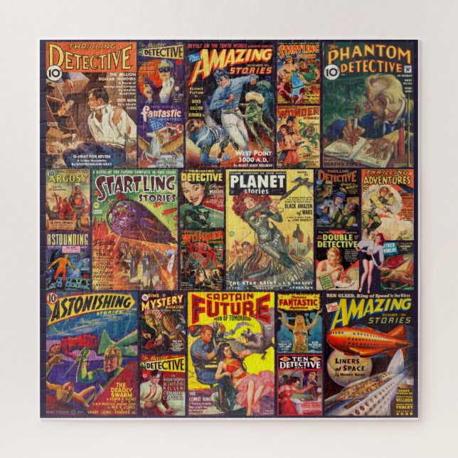 REVISTAS VINTAGE DA ERA DE OURO QUEBRA-CABEÇA (Vertical)