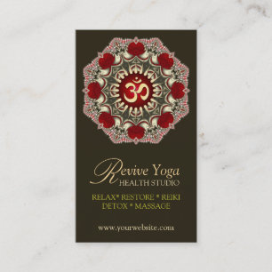 Reviva Yoga Love Om New Age Cartões de visitas