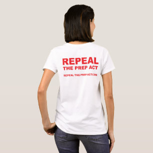 Revogação da camisa BRANCA WOMENS do PREP Act