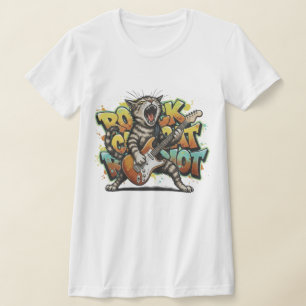 Revolta do Gato de Rock: Camiseta de Grafite Vinta