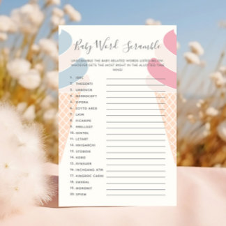 Revolução de Gênero do Sorvete do Baby Word Scramb
