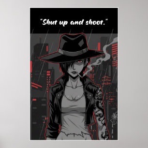 Revy – Cale a Boca e Atire Poster de Citação   Art