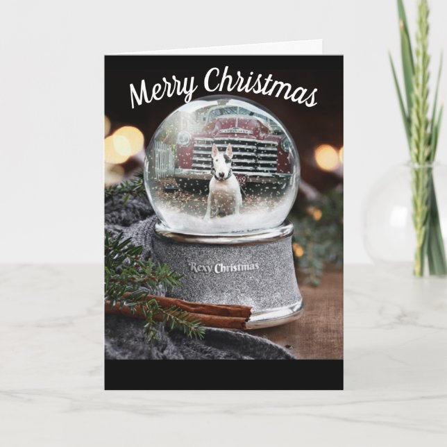 Rex O cartão de Natal Terrier da TV (Frente)