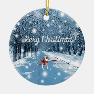 Rex O Enfeites de natal Terrier Da TV