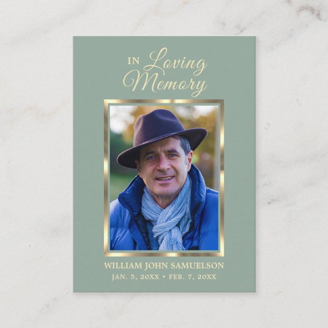 REZA FUNERAL OBRIGADO A FOTO CARTÃO DE VISITA (Frente)