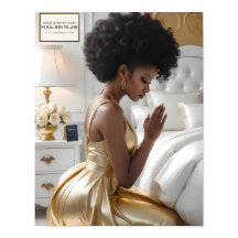 Rezando a Mãe Elegante, Dourada e impressão branca