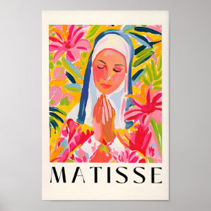 Rezando Nun Wall Art, Impressão de Arte Cristã, He