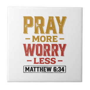 Reze Mais Preocupe Menos Camisa Matthew 6_34 Desig
