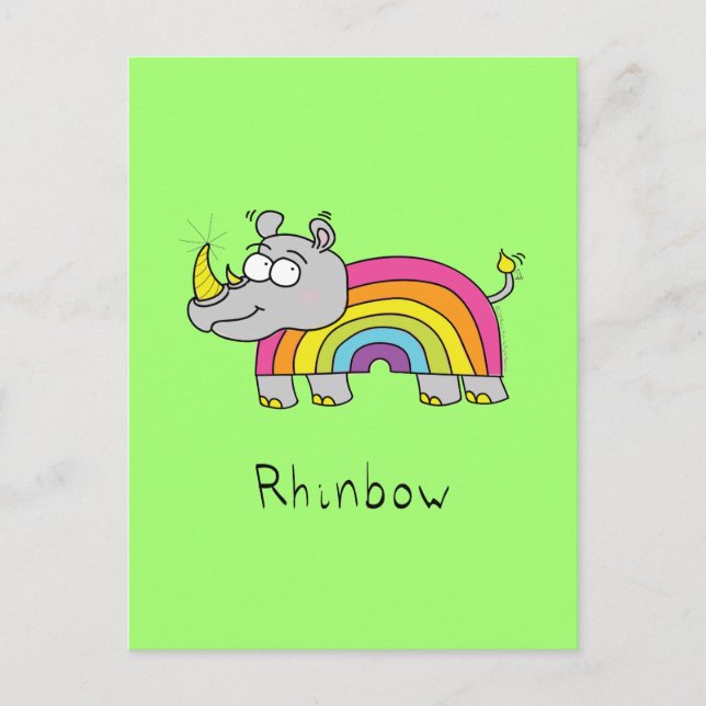 Rhinbow Rino Rainbow Cartão Verde (Frente)