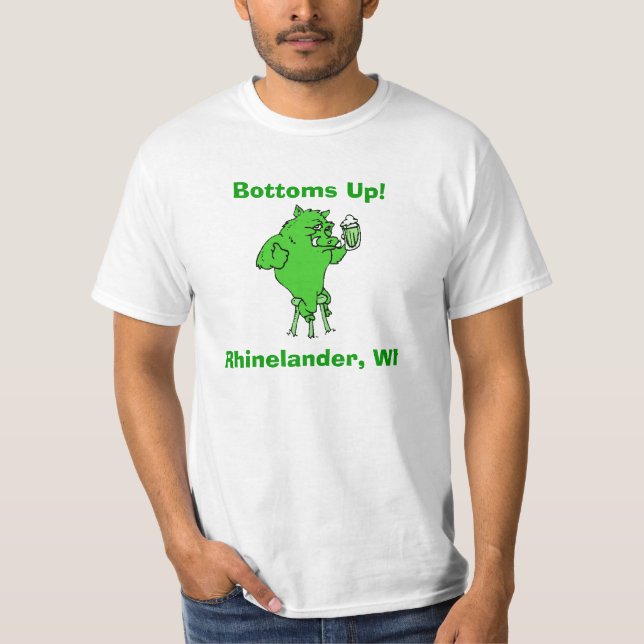 ~ RHINELANDER WISCONSIN DAS CAMISAS DO ~ DO DESIGN (Frente)