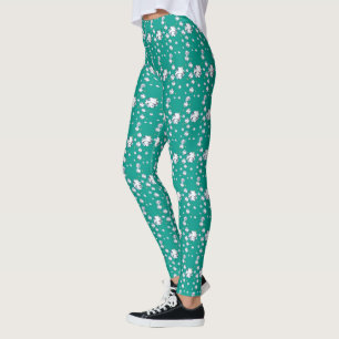 Rhinestone desenhou Leggings Diamantes